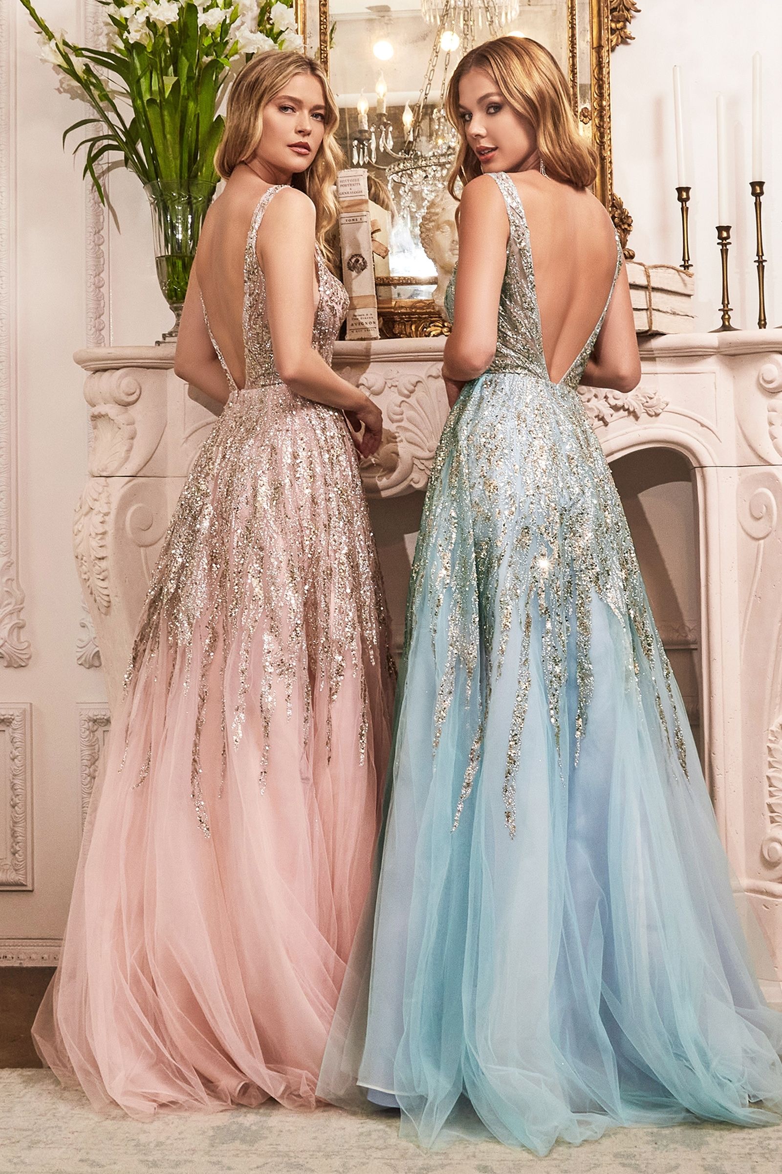 Beaded Shimmer Ball Gown-1
