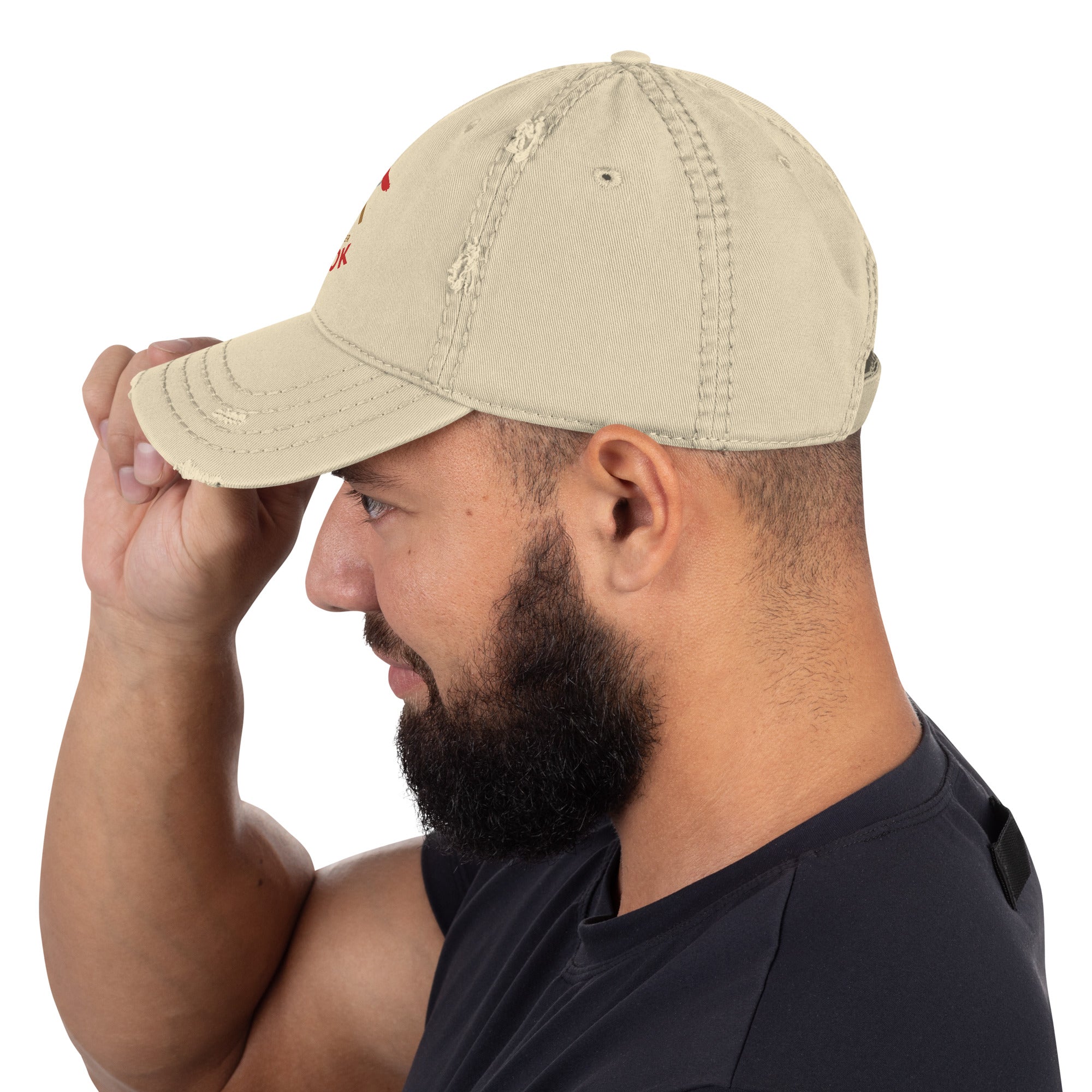 Distressed Dad Hat - Smile, Earn, Grow