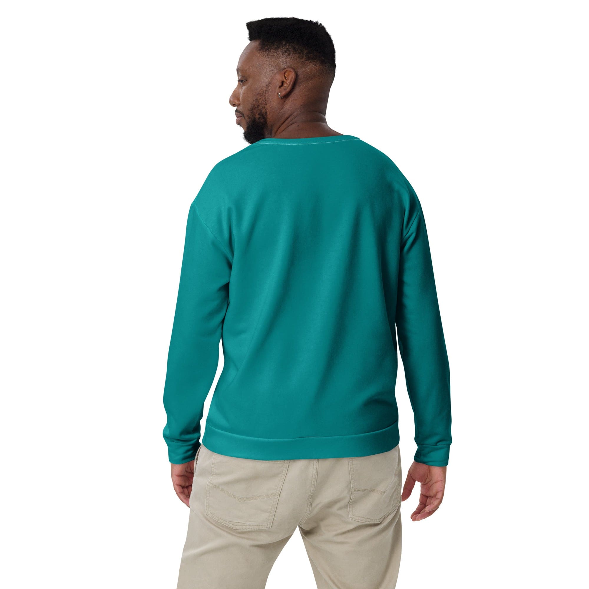 Graphic Sweatshirt for Men - Dark Teal Green