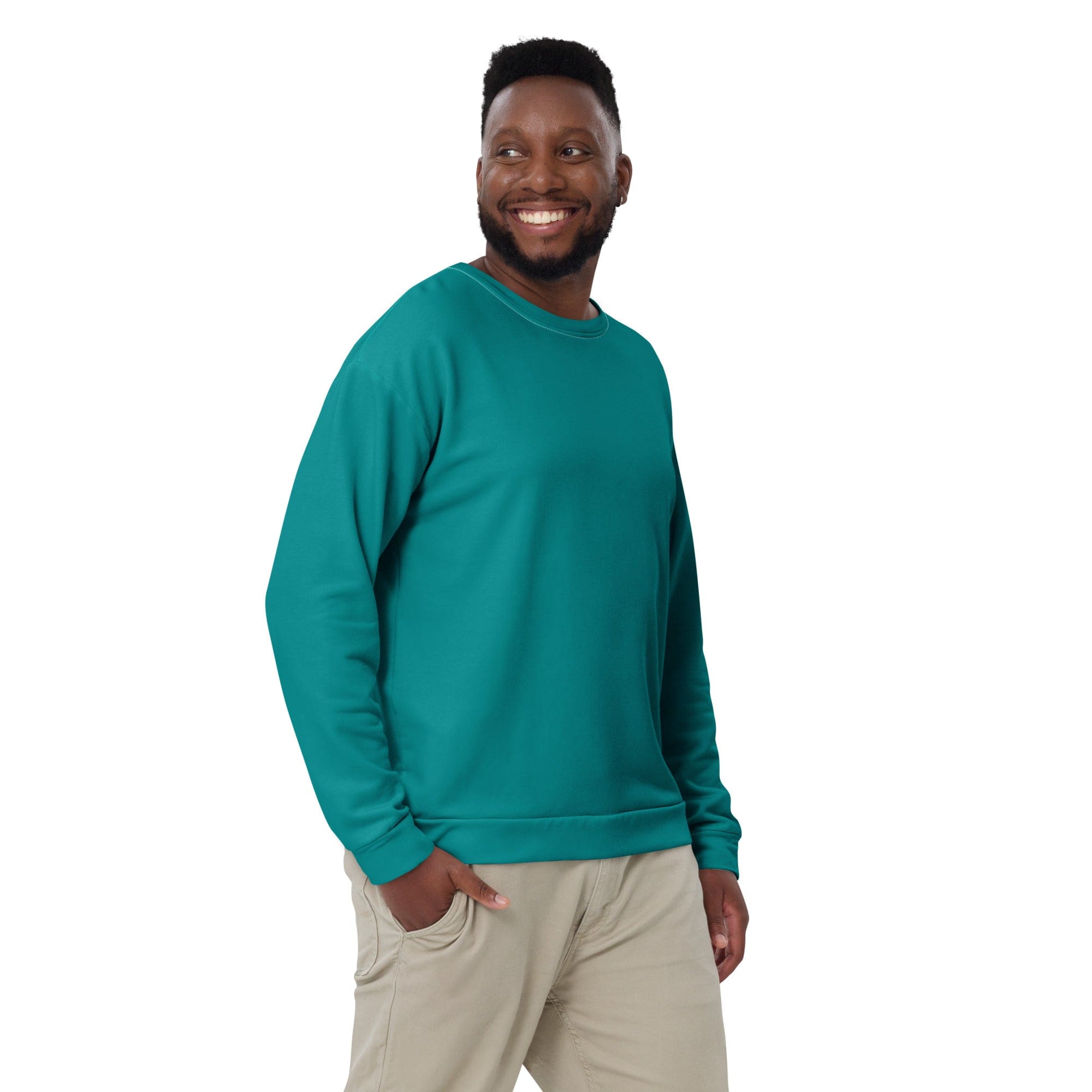 Graphic Sweatshirt for Men - Dark Teal Green