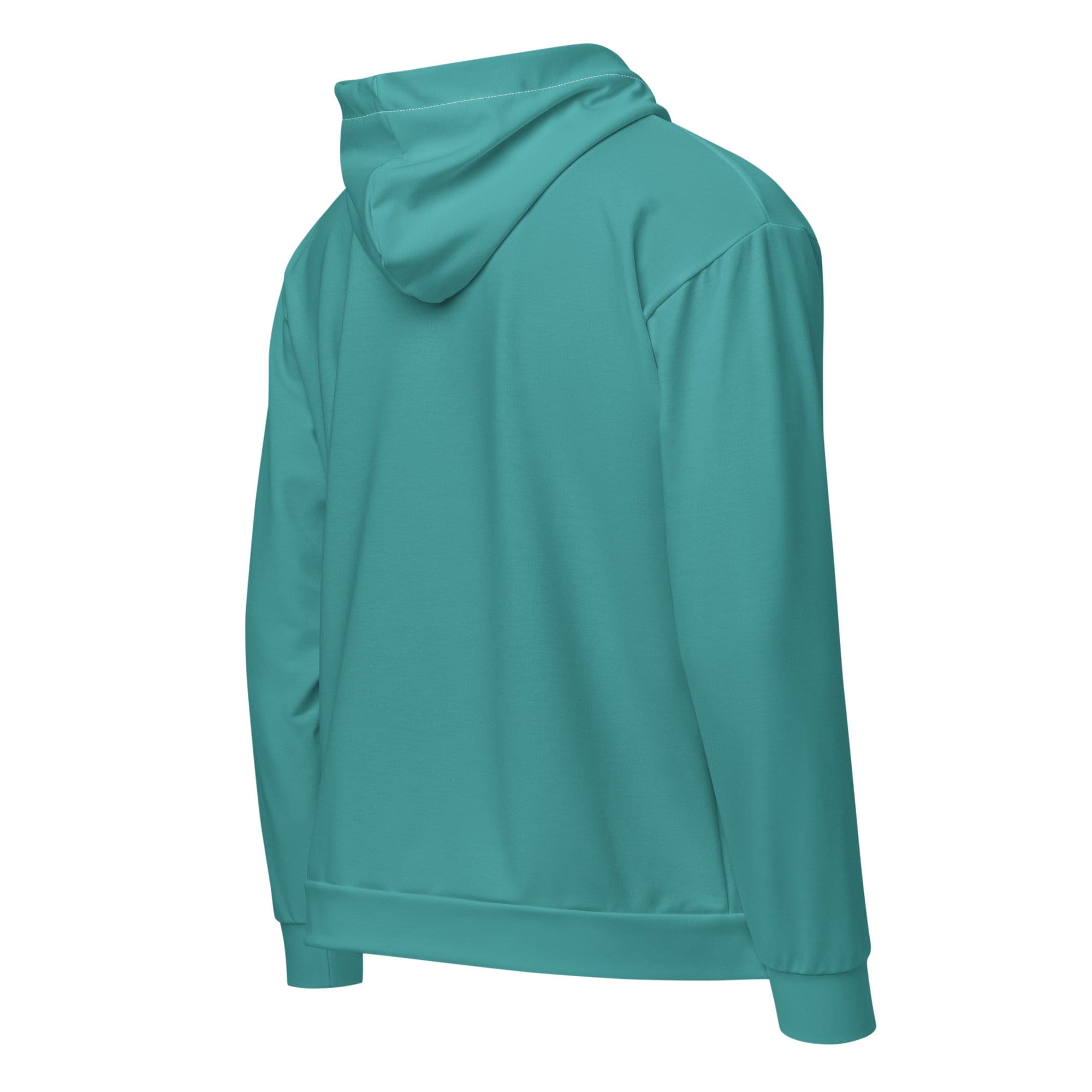 Mens Full Zip Graphic Hoodie - Teal Green
