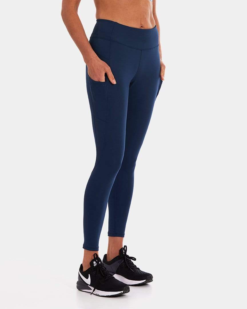 Wi - Thi Mid - Rise Pocketed Legging – Night Swim Navy - Smile, Earn, Grow