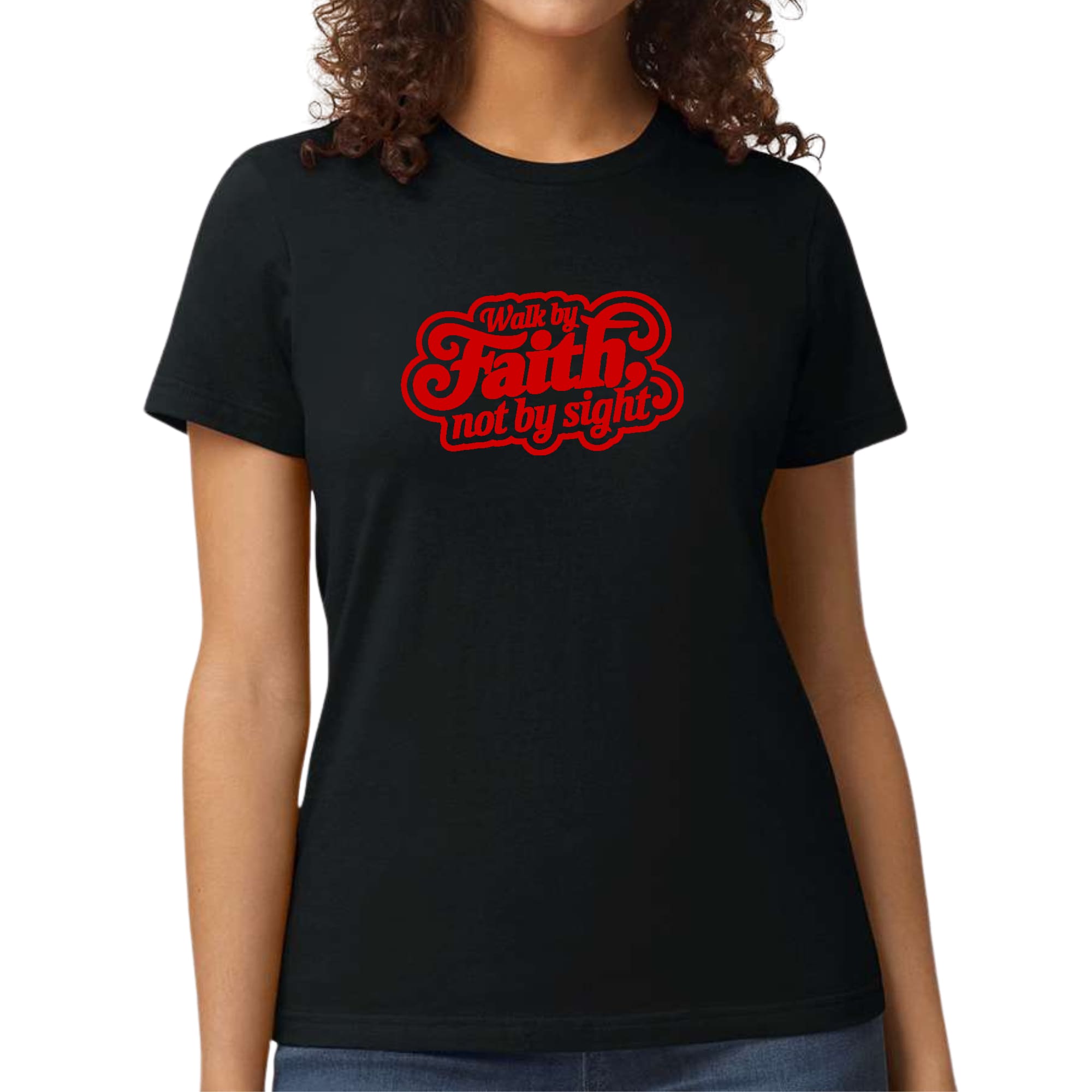 Womens Graphic T-shirt - Walk by Faith - not by Sight